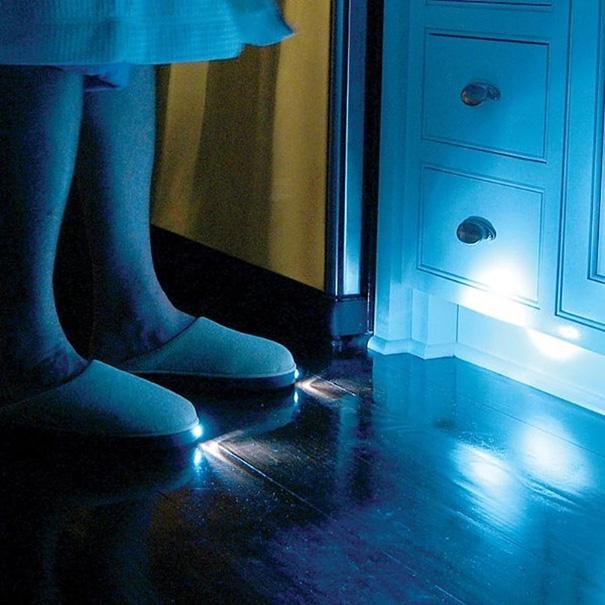 LED slippers mean you will never be the thing that goes bump in the night again.