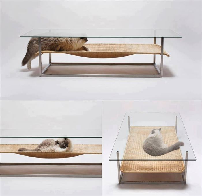 You’re cat will love you for this cool indoor cat hammock.