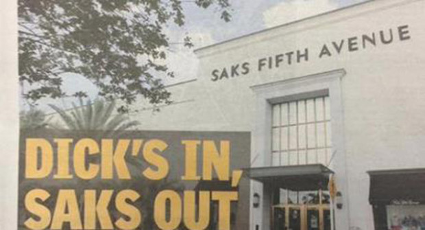 dicks in saks out tampa - Saks Fifth Avenue Dick'S In, Saks Out