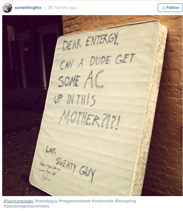 writing - somethingfox. 38 months ago Dear Entergy Can A Dude Get Some Ac Up In This Mother ?? Lo Sweaty Gwy saec Sboxspring