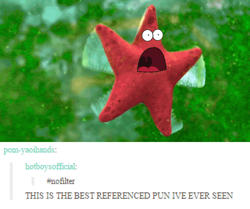 pun starfish gif - pomyaoihands hotboysofficial This Is The Best Referenced Pun Ive Ever Seen