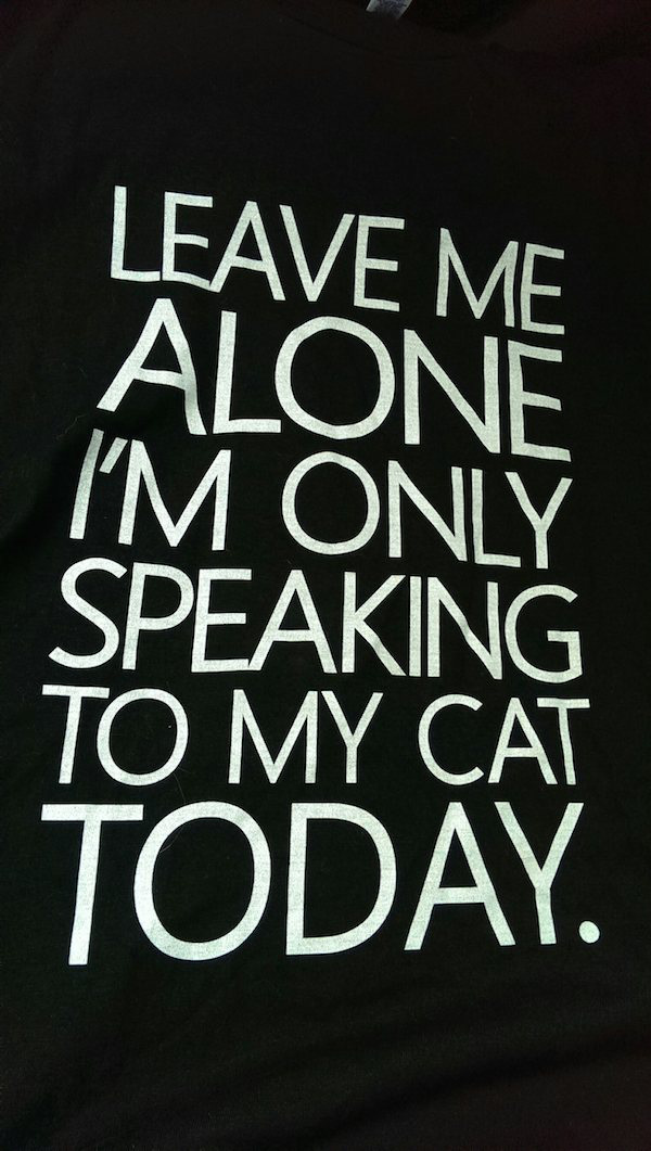 poster - Leave Me Alone I'M Only Speaking To My Cat Today.