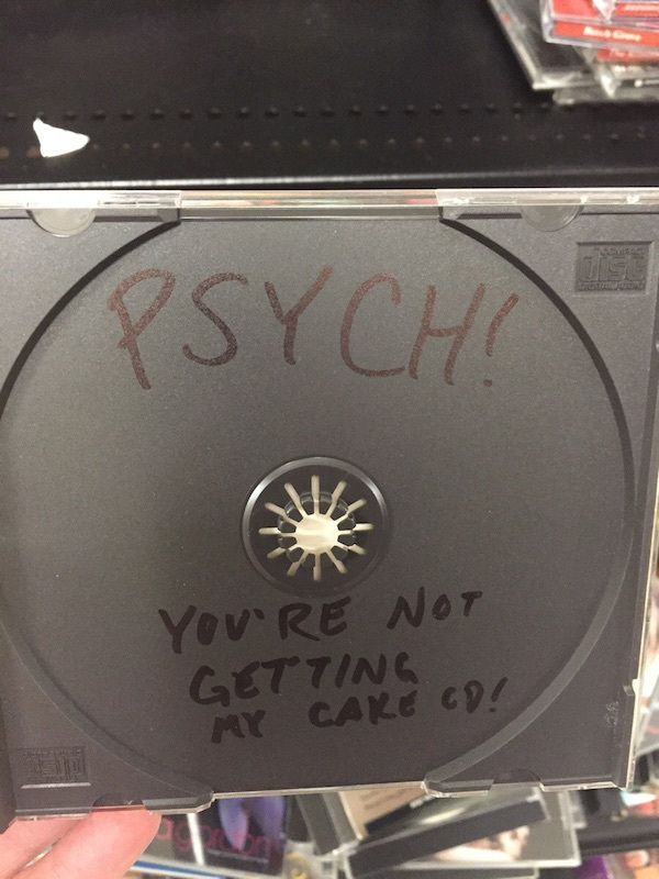 weird thrift store finds - Psych! You'Re Not Getting My Care Cd!