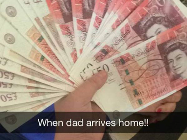 rich kids snapchatSnapchat - G Ottes 293 Ost When dad arrives home!!