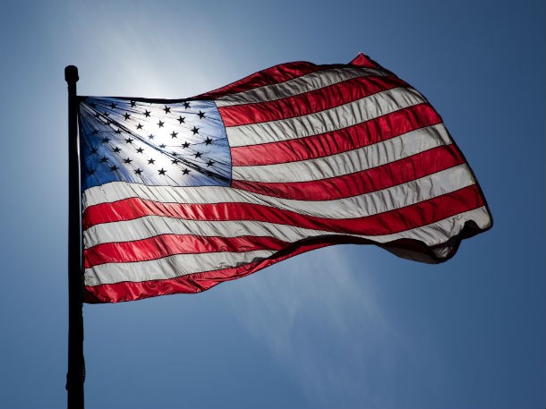 The fifty-star American flag was designed by an Ohio high school student for a class project. His teacher originally gave him a B–.