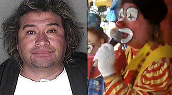 Can you think of a more terrifying experience than being pulled into a car by a man in full clown makeup? The victim of Jose Guadalupe Jimenez, who worked Los Angeles birthday parties under the name "El Tin Larin," unfortunately did. In 2002, Jiminez pulled up to a fast food restaurant then kidnapped and raped a 12-year-old girl, afterwards, bringing her to a motel. The girl managed to escape, but her assailant wasn't found until El Tin Larin was busted on another child abuse case in 2010 and had a DNA test done. His results matched up with the earlier crime and the perverted Bozo got ten years in the pokey.
