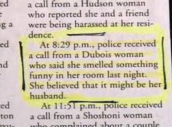 16 Ridiculous Things Reported In Local Police Blotters
