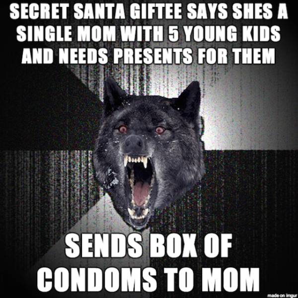 ireland - Secret Santa Giftee Says Shes A Single Mom With 5 Young Kids And Needs Presents For Them Sends Box Of Condoms To Mom made on Imgur