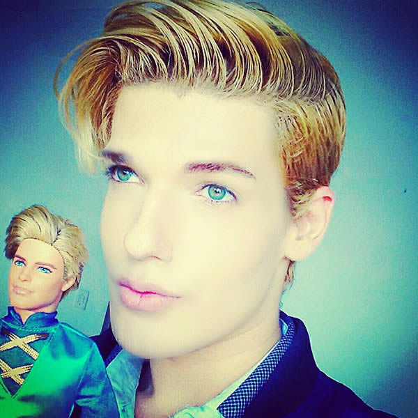 Brazilian Celso Santebanes, 20, spent £30,000 ($50,000) on surgery to turn himself into a human version of Barbie's boyfriend. He started his transformation into Ken after winning a modeling contest at the age of 16.

He was catapulted to fame after being spotted by a talk show in his native Sao Paulo and began to charge up to £10,000 for VIP appearances. Celso grew up with dolls and claimed that his family had always told him he looked like the doll, which inspired him to become a "human puppet."

Sadly, in 2015, Santebanes died after losing a five-month battle against leukemia.
