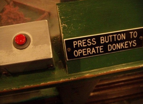 mystery button press button to operate donkeys - Press Button To Operate Donkeys