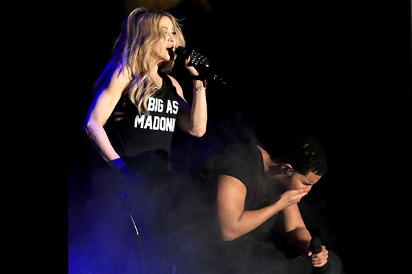 Everybody remembers Madonna kissing Britney Spears and Christina Aguilera onstage in 2003, but that was over a decade. This year's victim was Drake, who was on stage at Coachella when during a surprise set Madonna showed up and kissed him on the lips. She sat the Canadian rapper down in a chair and planted a liplock on him, only for Drake to pull away with a totally disgusted look on his face.