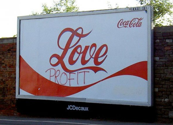 graffiti on billboards