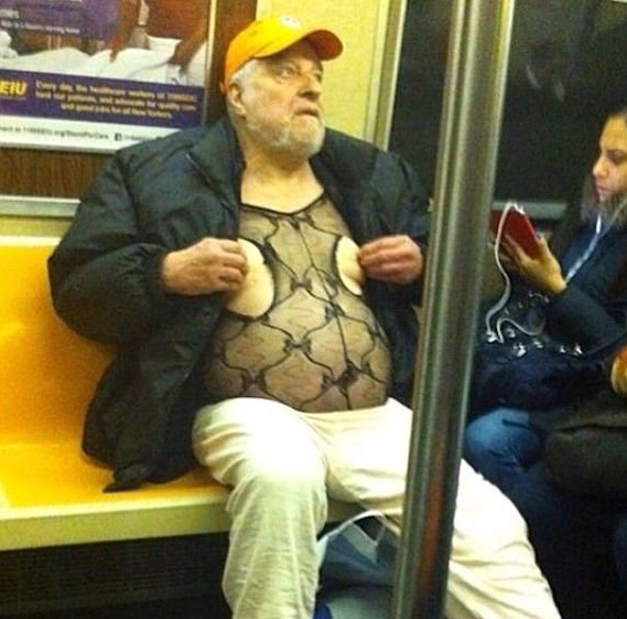 weird people in subway