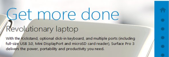 website - Get more done Revolutionary laptop With the Kickstand, optional dickin keyboard, and multiple ports including fullsize Usb 3.0, Mini DisplayPort and microSD card reader, Surface Pro 3 delivers the power, portability and productivity you need.