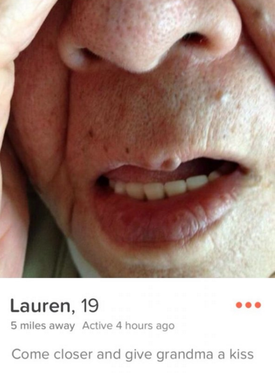 lip - Lauren, 19 5 miles away Active 4 hours ago Come closer and give grandma a kiss