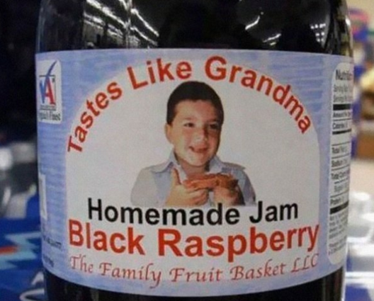 bad slogan - Grand s Tastes Homemade Jam Black Raspberry Family Fruit Basket Llc The Family