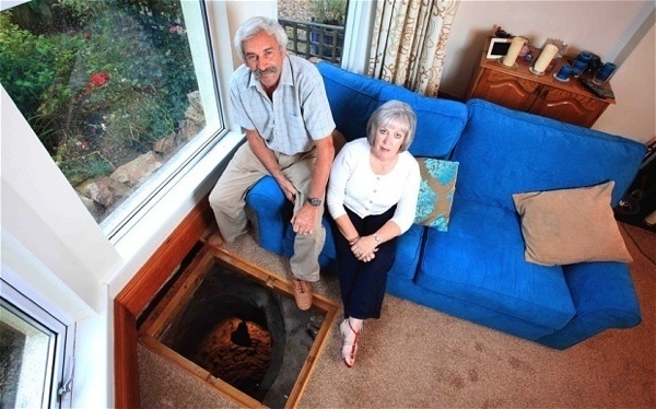 This couple found a medieval well underneath the floor of their living room.