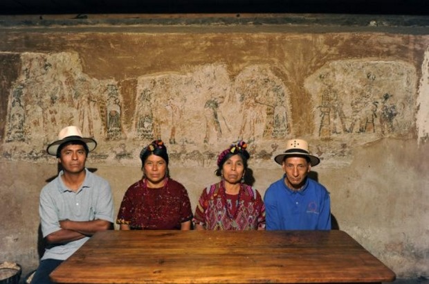 In one kitchen in Guetemala, a family found Mayan murals underneath the walls.