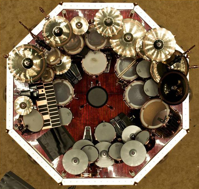 Neil Peart’s drum set