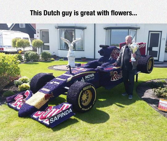 formula one car - This Dutch guy is great with flowers... Nova Sapinda