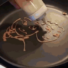 funny pancake animated gif