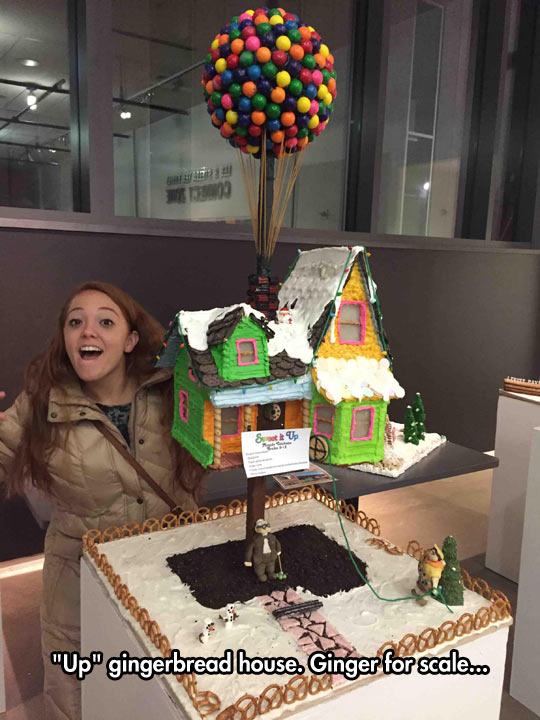 movie based gingerbread houses - ho "Up" gingerbread house, Ginger for scale.co inger W