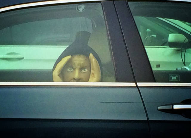 creepy guy in parking lot -