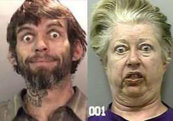 Couple Lives In Walmart Attic For Two Years, Meth Lab Discovered. As much as we adore those mugshots and this story, it isn't true at all as the original source (Now8News) is known for their fake news stories. And that woman's mugshot is actually from 2012.