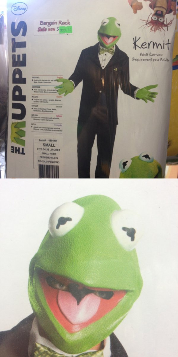 kermit the frog costume meme - Bargain Rack Sale wow $ $39.90 Kermit Adult...