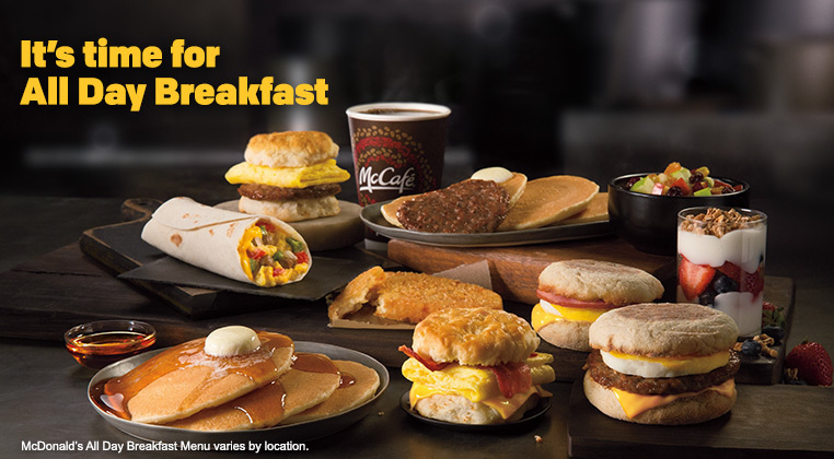 McDonald's announced an All-Day Breakfast Menu in October after a successful test run in San Diego.