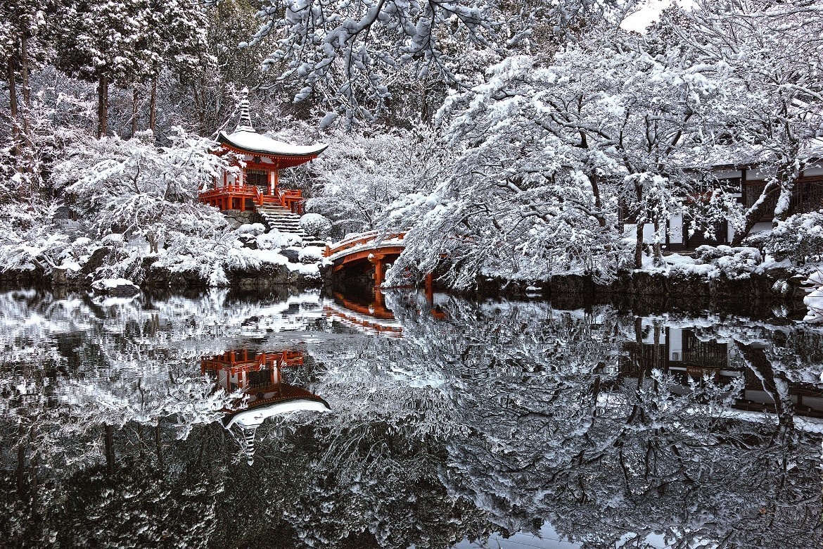 A beautiful temple in Kyoto, Japan that looks like a fairytale come true.