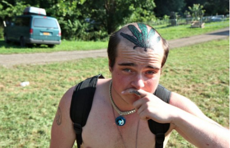 marijuana tattoo on head
