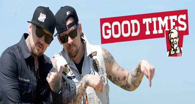 Members of the band “Good Charlotte” protested against KFC’s treatment of chickens. Then in 2012 and 2013 appeared in a number of KFC commercials in Australia and even tried to set a world record for eating KFC on “Australia’s Got Talent.”
