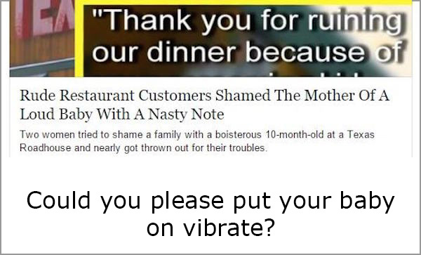 popup fenster - "Thank you for ruining our dinner because of Rude Restaurant Customers Shamed The Mother Of A Loud Baby With A Nasty Note Two women tried to shame a family with a boisterous 10monthold at a Texas Roadhouse and nearly got thrown out for the