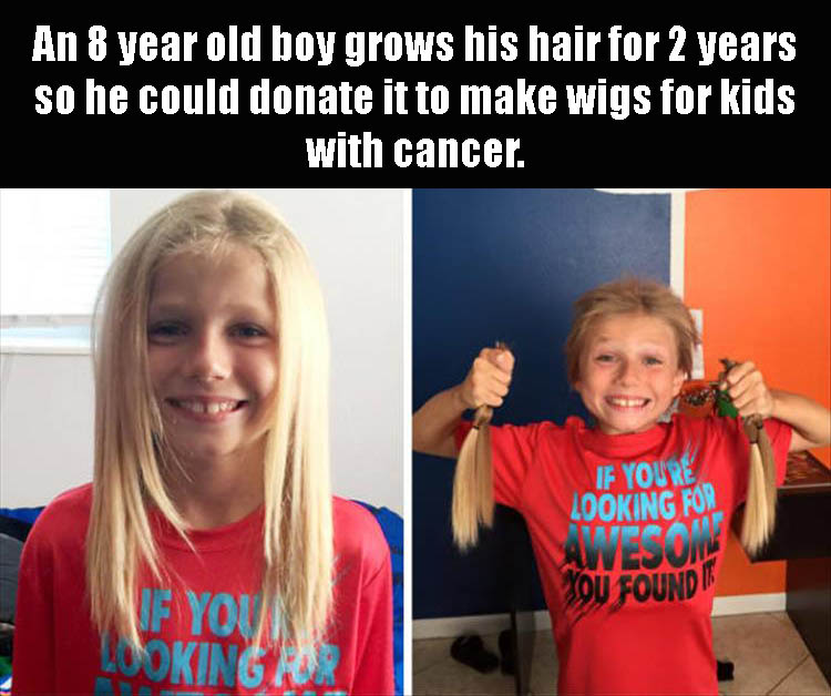 little boy with long blonde hair - An 8 year old boy grows his hair for 2 years so he could donate it to make wigs for kids with cancer. If Youre Looking For Awesom Ve You Ou Found Looking