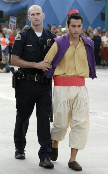 disney characters getting arrested