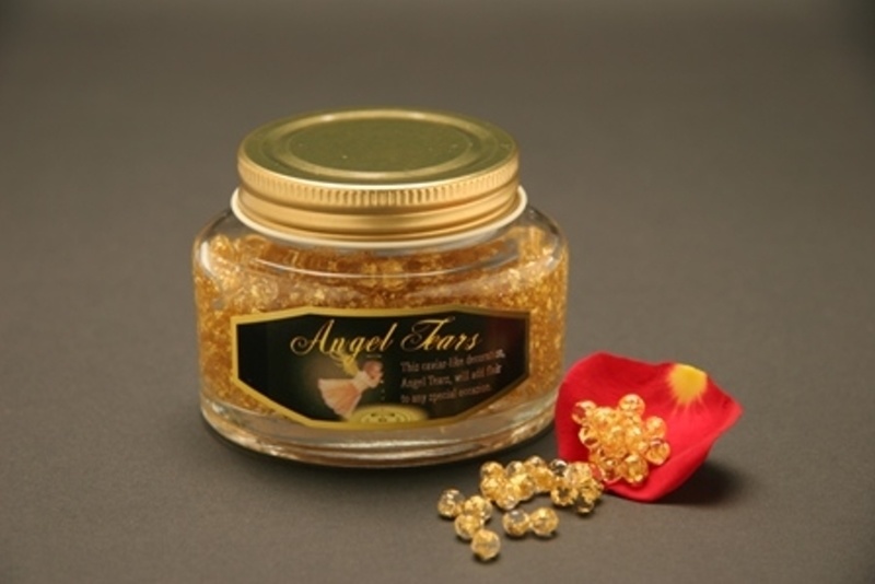 For those wanting to serve caviar at their next dinner party can do it without the actual cured fish-eggs. Made with white wine, sugar, lemon, and 24-karat gold leaf, this edible imitation caviar is still a costly $200 jar.