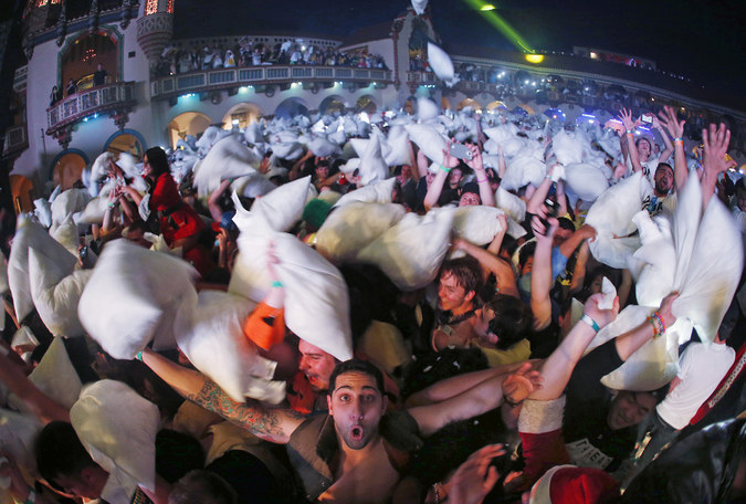 The largest pillow fight.