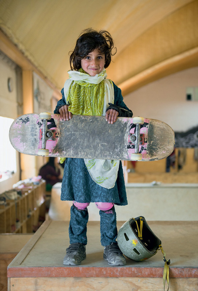 8 year-old afghan skateboarder