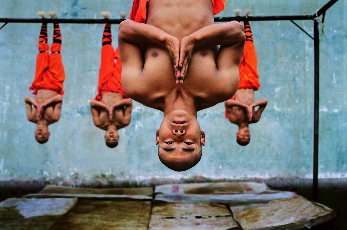 Shaolin monks in training by Steve McCurry
