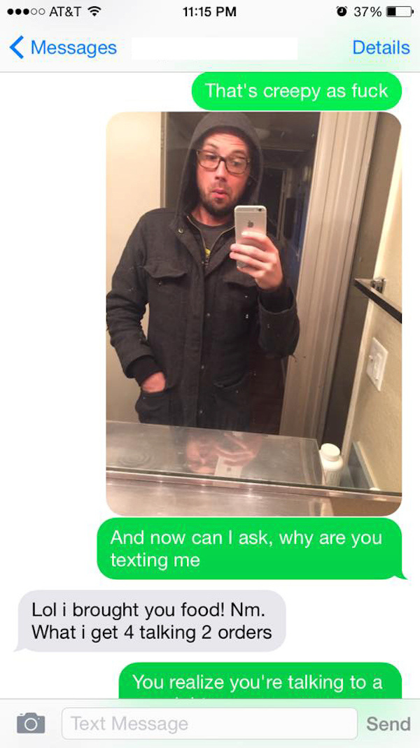 Creepy pizza delivery guy hits on a ‘girl’ he delivered pizza to