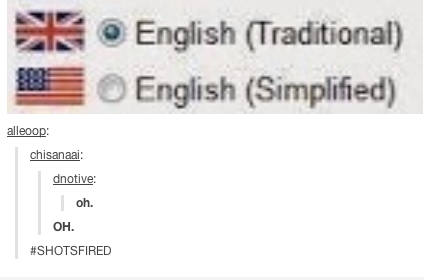 tumblr - america roast meme - English Traditional English Simplified 1 alleoop chisanaai dnotive oh. .