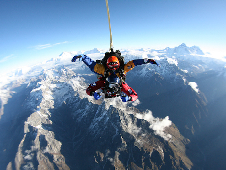 Jump off a plane and skydive 29,000 feet above Mount Everest (the highest skydive in the world).