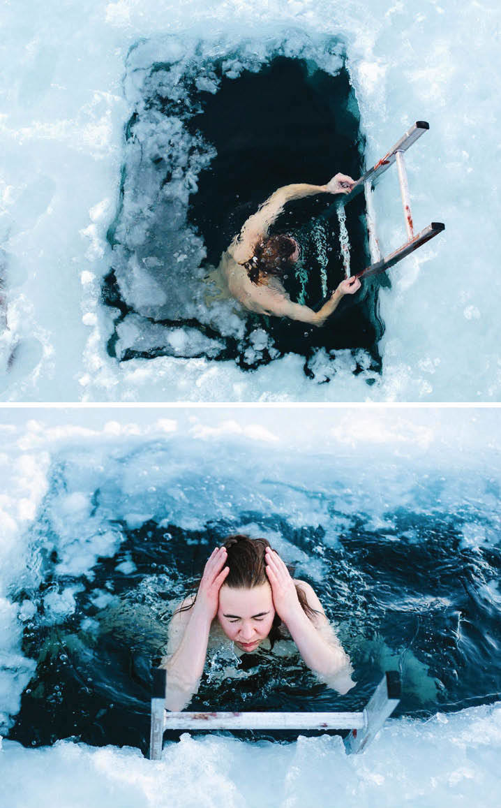 Take a sub-zero plunge and dip into a freezing Finnish ice hole that'll put your body and mind into temporary shock and near-hypothermia with the following sense of ultimate relaxation.