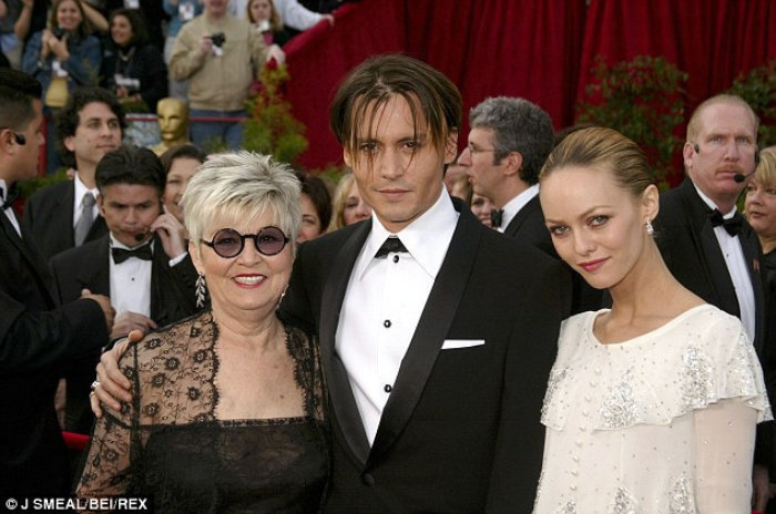 Johnny Depp and his mother Betty Sue Palmer.