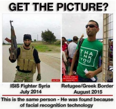 isis refugee - Get The Picture? Isis Fighter Syria RefugeeGreek Border This is the same person He was found because of facial recognition technology