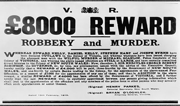 The Jerilderie Letter is an 8,000 word document that Australian bank robber Ned Kelly made his accomplices give to a bank teller that they were robbing. In the paper, he justified his life of crime.