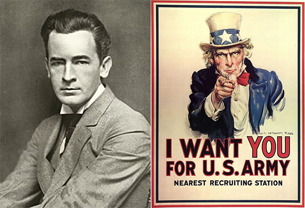Painter James Montgomery Flagg modeled Uncle Sam after a modified version of his own face.