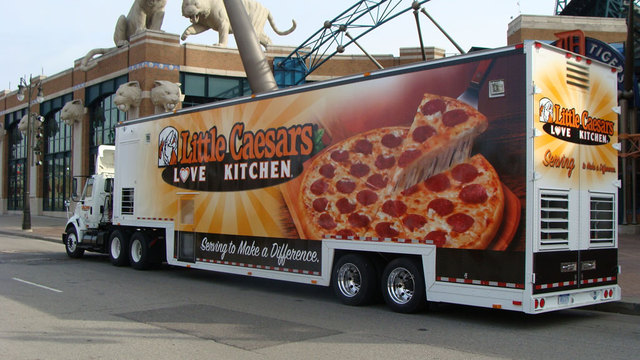 In 1985, Little Caesars created a kitchen on wheels called the “Love Kitchen” that serves pizza to those in need and has responded to several disasters. Little Caesars has twice been presented with The President’s Volunteer Action Award Citation.