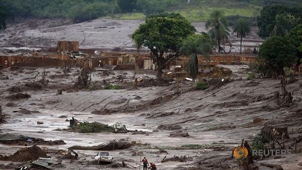 The collapse of two dams at a Brazilian mine in November 2015 is an absolute catastrophe, with effects that could haunt the country for years to come. 

Nine were killed, almost 20 are still missing, and 500 people were displaced from their homes when the dams from an iron ore mine in southeastern Brazil broke. That's just the initial effect, however. The sheer volume of waste gorging from the dams is staggering — some 60 million cubic meters of mining waste, the equivalent of 187 oil tankers, is spreading across a 500 km area. 

Owner Samarco Mineração SA has repeatedly said the mud is not toxic, but scientists disagree. Over 250,000 Brazilians are now left without a supply of drinking water, and local authorities have ordered rescued families to wash thoroughly and dispose of clothes that came in contact with the mud. As the sludge continues to harden, farming will become more and more difficult, and the crops may even be unsafe for consumption.